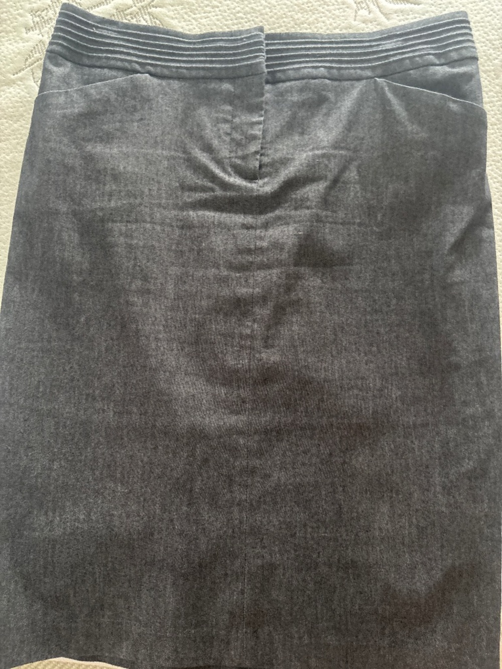 Dark denim pencil skirt